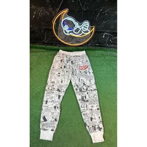 Phat Farm Goat Newspaper Print AOP Sweatpants Joggers‎ Men's Size Medium